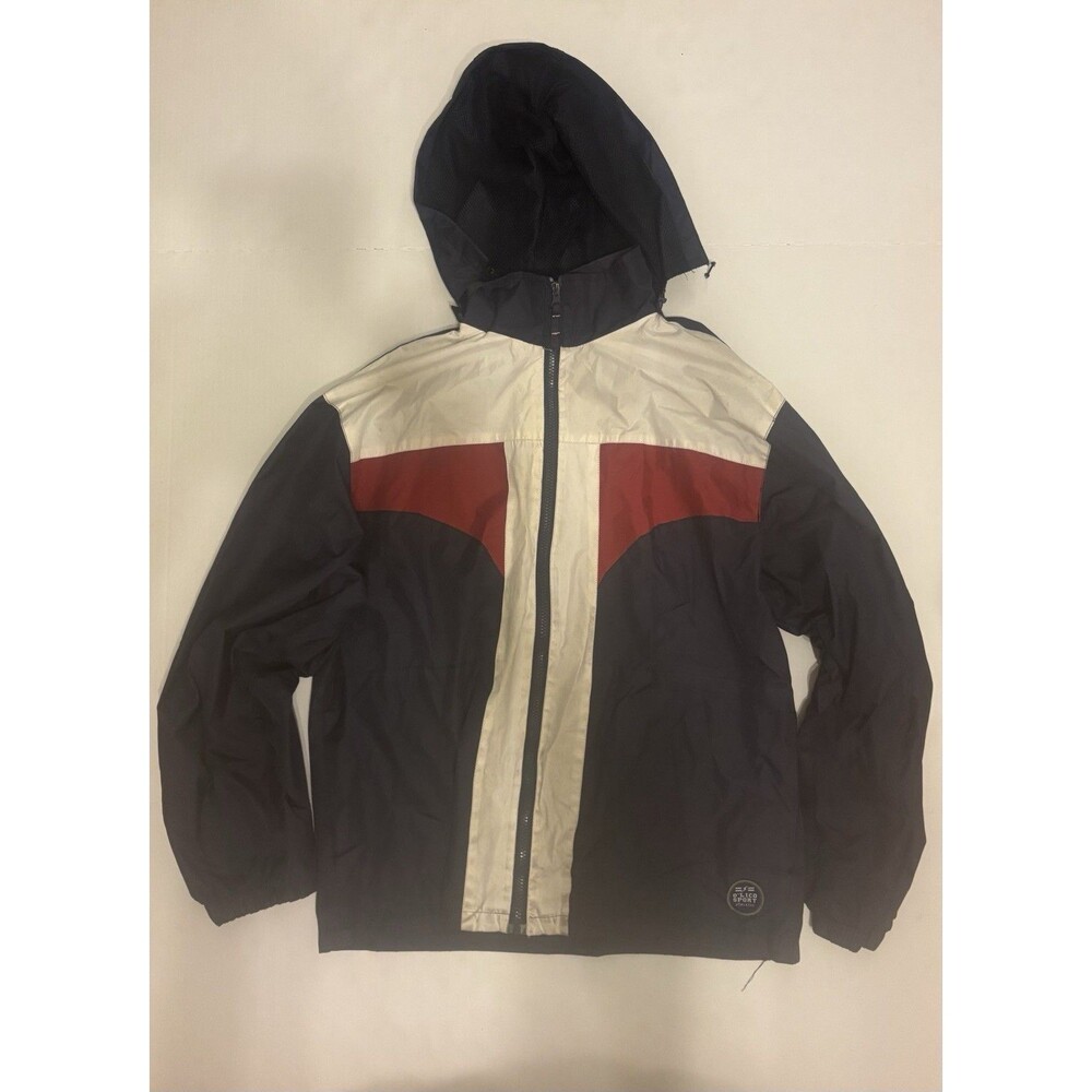 Vintage Weekend ACTIVE hooded Full Zip Detachable Hood 80’s Red, white, and Blue